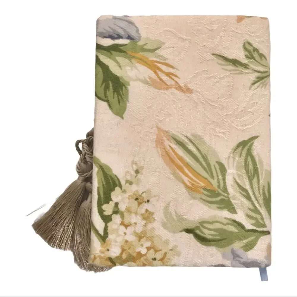Hand Made Floral Journal Applique Fabric NWOT Daisy Blue Floral Hand Made